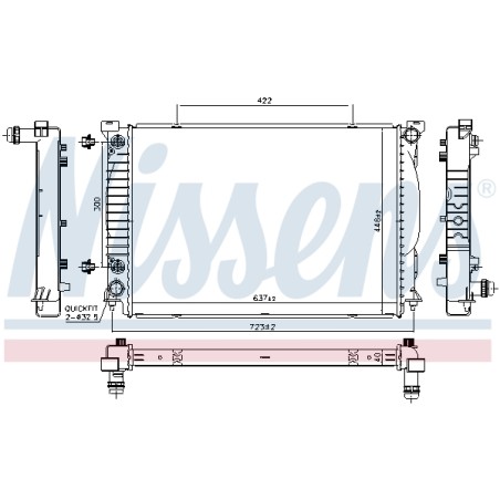 Radiateur Refroidissement Moteur Pour Audi A4 8E0.121.251AB 8E0.121.251AH