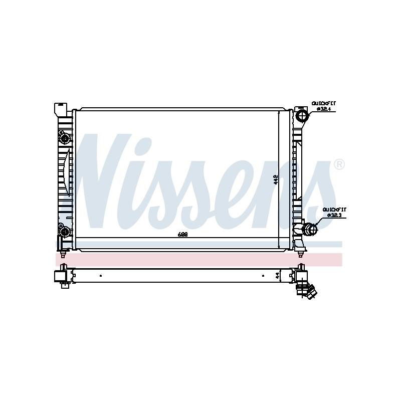 Radiateur Refroidissement Moteur Pour Audi A6 4B3.121.251D 4B3.121.251 4B3121200