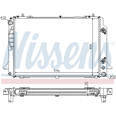 Radiateur Refroidissement Moteur Pour Audi 80 Cabriolet Coupé 8A0.121.251C