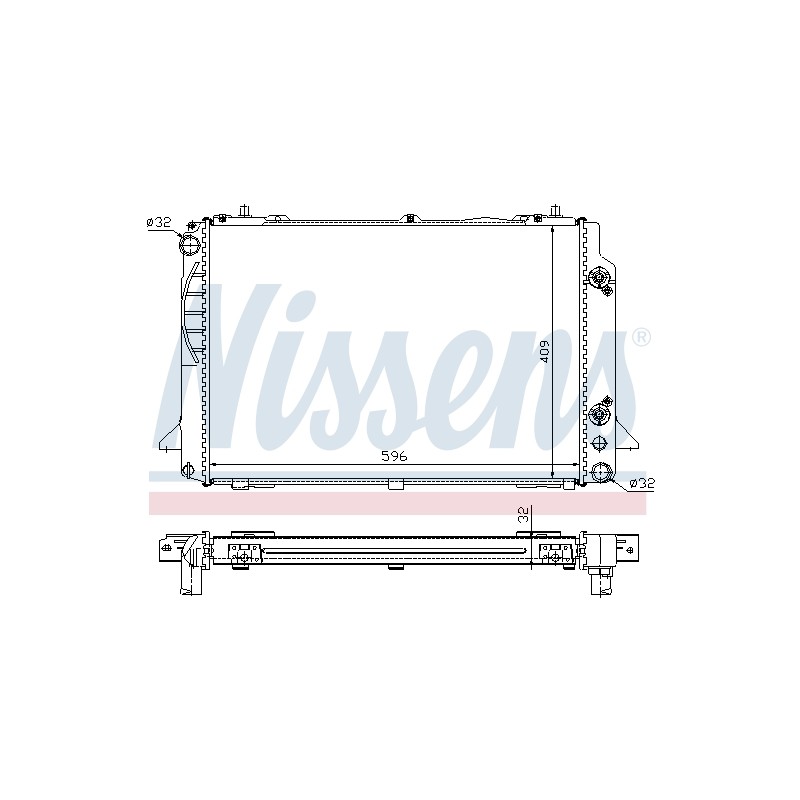 Radiateur Refroidissement Moteur Pour Audi 80 Cabriolet Coupé 8A0.121.251C