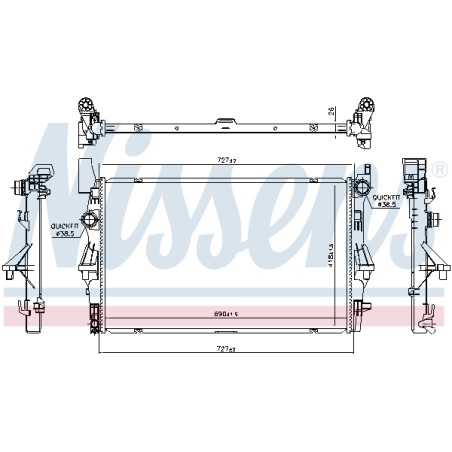 Radiateur Refroidissement Moteur Pour MERCEDES Marco Polo Camper Vito