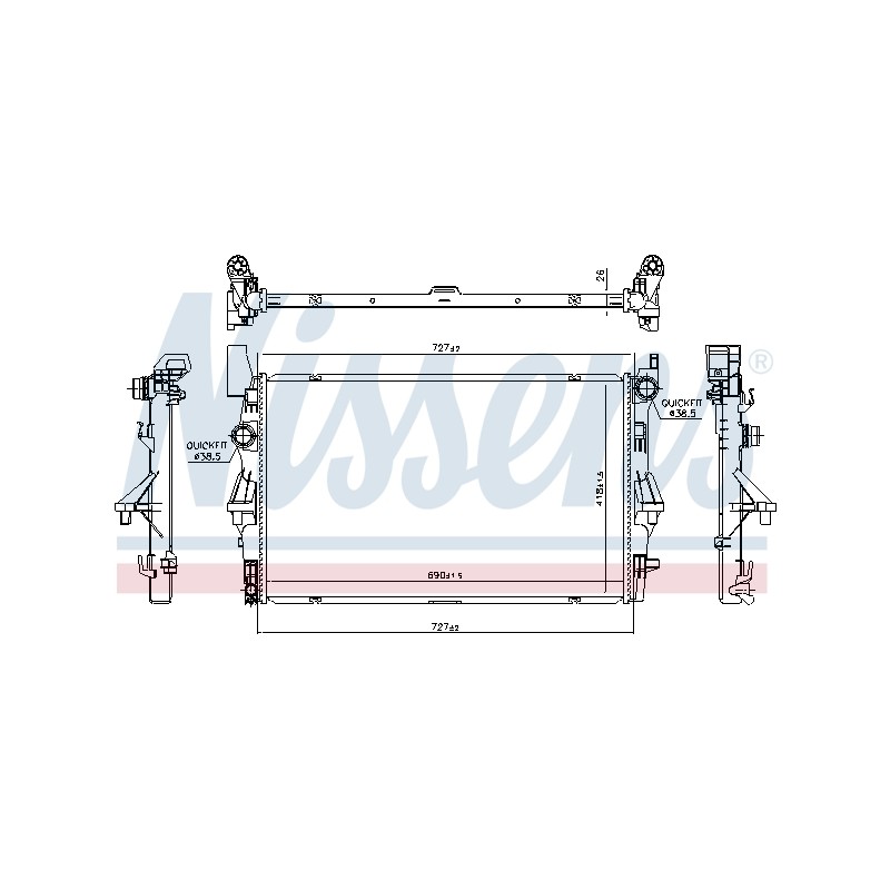 Radiateur Refroidissement Moteur Pour MERCEDES Marco Polo Camper Vito