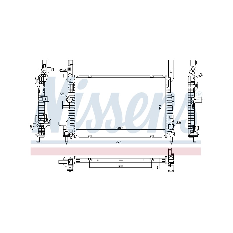Radiateur Refroidissement Moteur Pour Ford C-Max II Focus III Grand Kuga 1889730