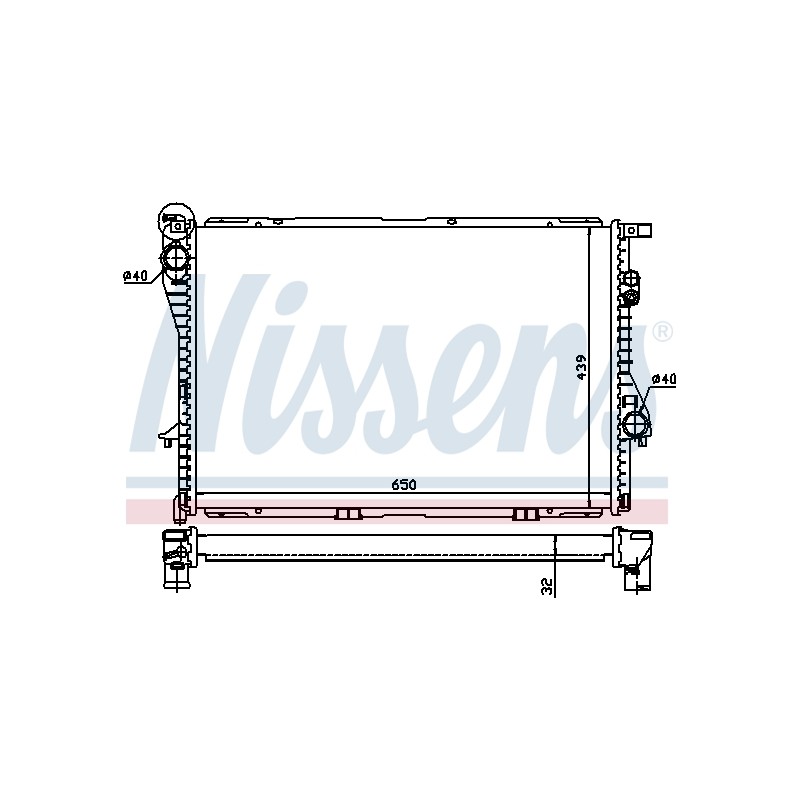Radiateur Refroidissement Moteur Pour BMW Série 5 E39 7 E38 1711.2.246.012