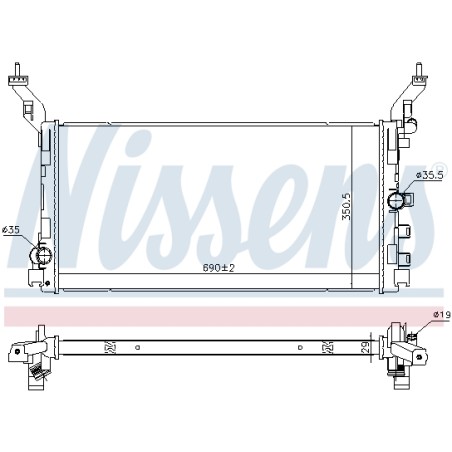 Radiateur Refroidissement Moteur Pour Renault Laguna III Latitude 214109263R