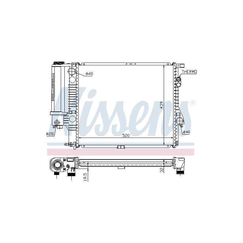 Radiateur Refroidissement Moteur Pour BMW Série 5 E39 17111432819 17111740695
