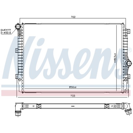 Radiateur Refroidissement Moteur Pour VW Tiguan 5N0121253Q