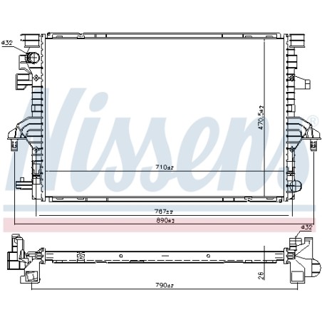 Radiateur Refroidissement Moteur Pour VW California T6 Multivan VI 7E0121253F