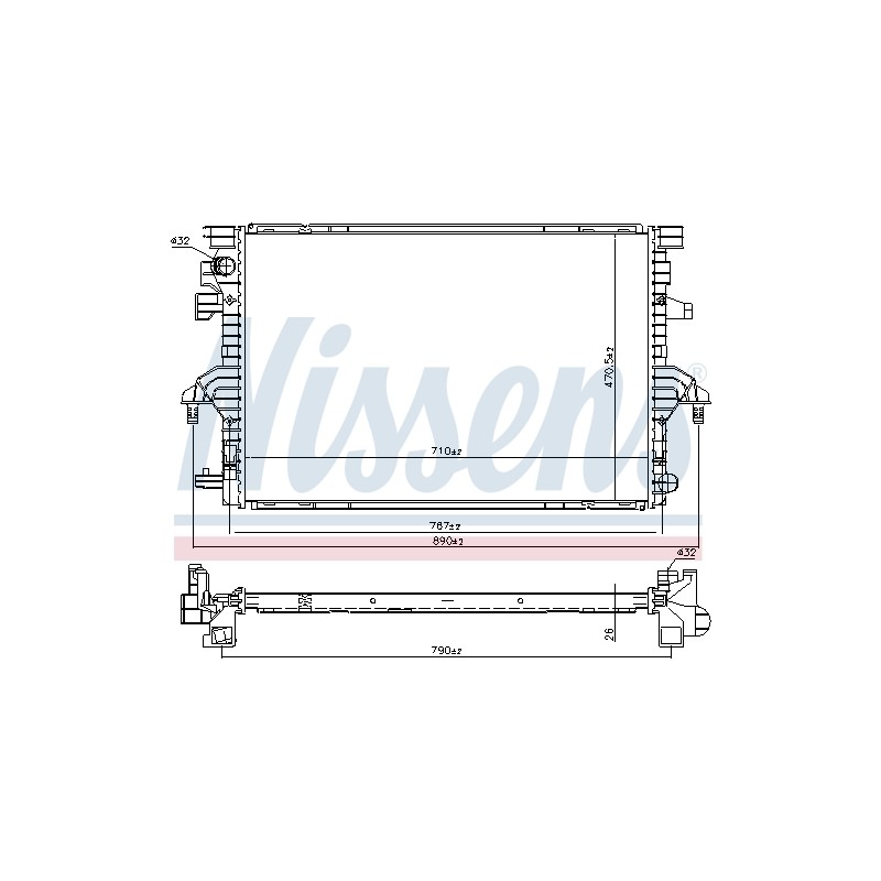 Radiateur Refroidissement Moteur Pour VW California T6 Multivan VI 7E0121253F