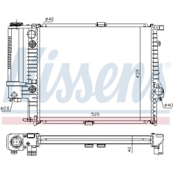 Radiateur Refroidissement Moteur Pour BMW Série 5 E34 1711.1.723.516