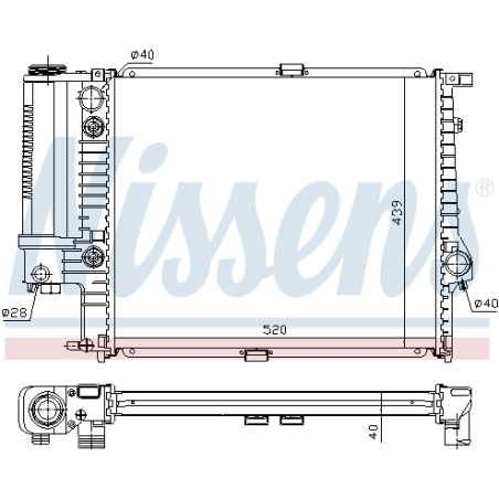 Radiateur Refroidissement Moteur Pour BMW Série 5 E34 1711.1.723.516