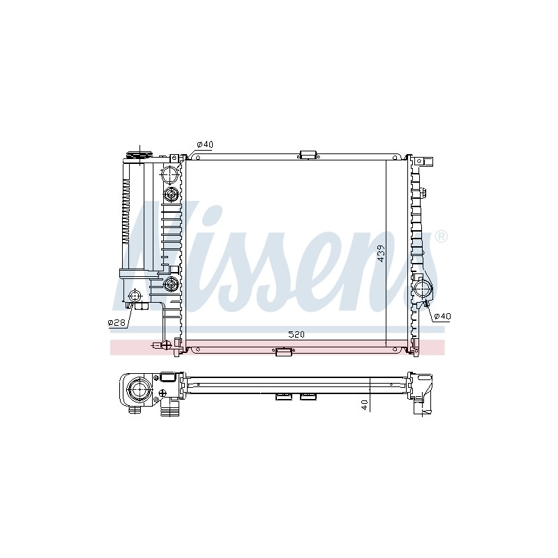 Radiateur Refroidissement Moteur Pour BMW Série 5 E34 1711.1.723.516
