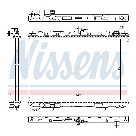 Radiateur Refroidissement Moteur Pour Nissan X-Trail 21410ES60A