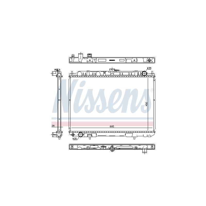Radiateur Refroidissement Moteur Pour Nissan X-Trail 21410ES60A