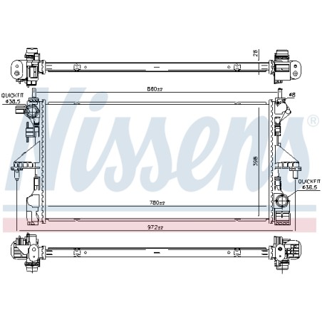 Radiateur Refroidissement Moteur Pour Peugeot Opel Citroën Vauxhall 1613996380