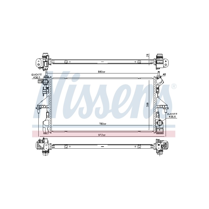 Radiateur Refroidissement Moteur Pour Peugeot Opel Citroën Vauxhall 1613996380