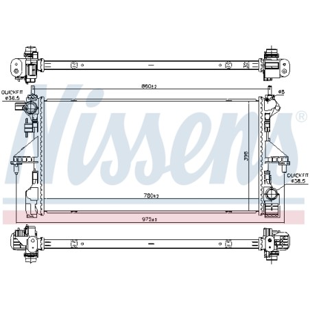 Radiateur Refroidissement Moteur Pour Peugeot Opel Citroën Vauxhall 1613996580
