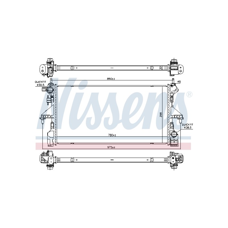Radiateur Refroidissement Moteur Pour Peugeot Opel Citroën Vauxhall 1613996580