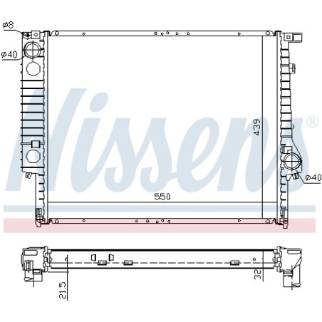 Radiateur Refroidissement Moteur Pour BMW Série 3 E30 5 E34 7 E32 1.468.078