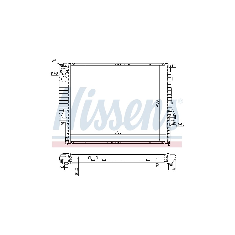 Radiateur Refroidissement Moteur Pour BMW Série 3 E30 5 E34 7 E32 1.468.078