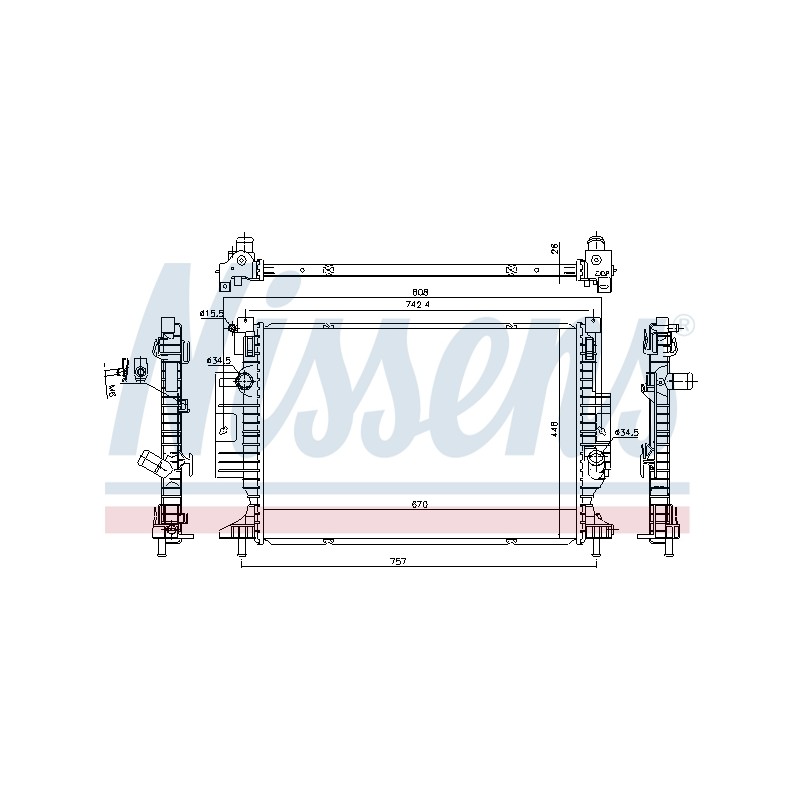 Radiateur Refroidissement Moteur Pour Ford C-Max II Focus III Grand Kuga 1857556