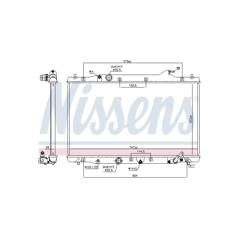Radiateur Refroidissement Moteur Pour Honda CR-V III 19010RFWG01
