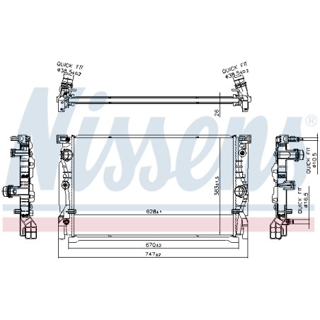 Radiateur Refroidissement Moteur Pour BMW Série 5 F90, G30 G31 17118474824