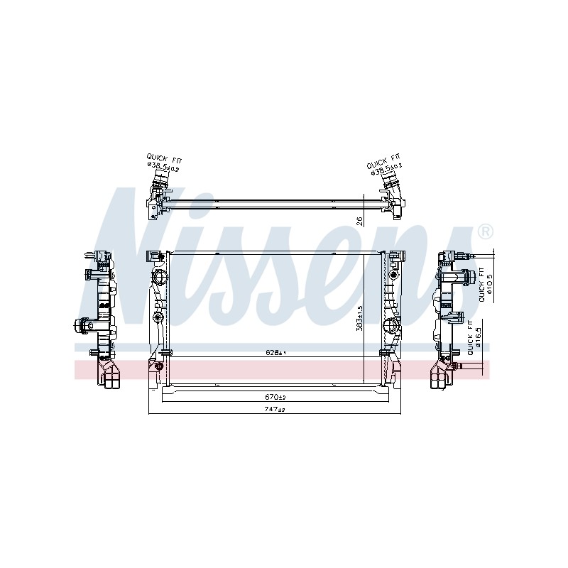 Radiateur Refroidissement Moteur Pour BMW Série 5 F90, G30 G31 17118474824