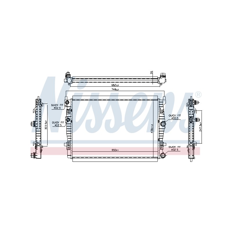 Radiateur Refroidissement Moteur Pour VW Audi Seat Skoda 5WA121251 5WA121251L