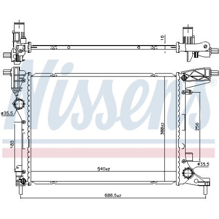Radiateur Refroidissement Moteur Pour Fiat Tipo 52015580 52052603