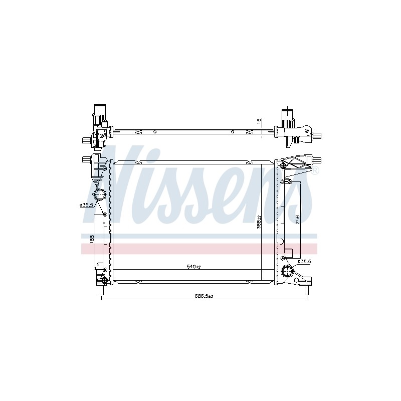 Radiateur Refroidissement Moteur Pour Fiat Tipo 52015580 52052603