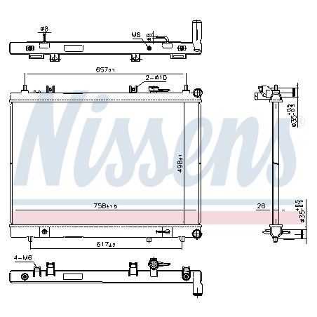 Radiateur Refroidissement Moteur Pour Nissan Pathfinder IV 214603JA0A 214603JA0E
