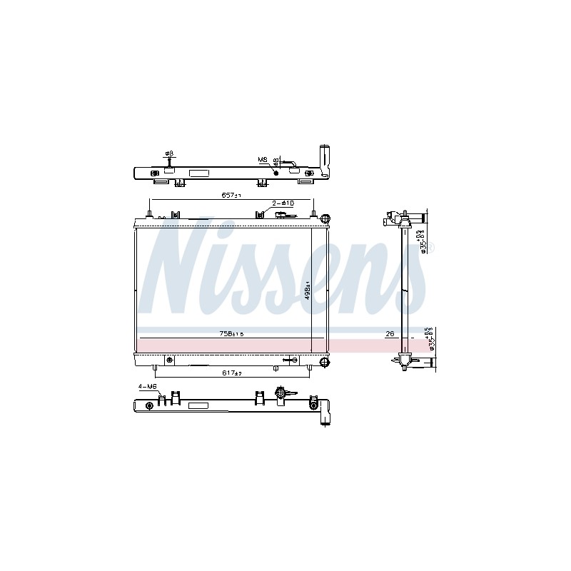 Radiateur Refroidissement Moteur Pour Nissan Pathfinder IV 214603JA0A 214603JA0E