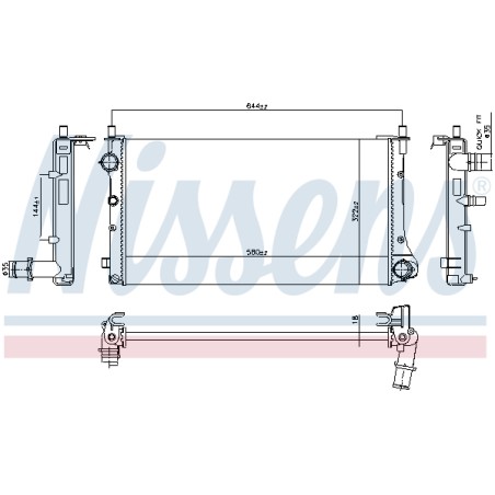 Radiateur Refroidissement Moteur Pour Fiat Panda 51759806 51773192 51773193