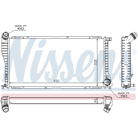 Radiateur Refroidissement Moteur Pour BMW Série 5 E39 7 E38 1711.2.247.345