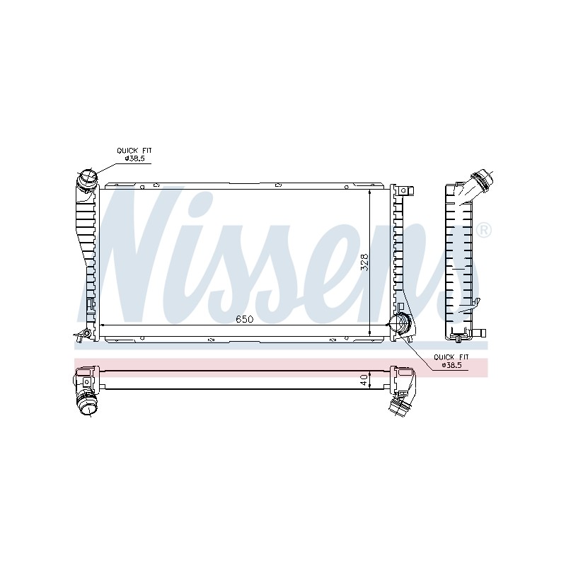 Radiateur Refroidissement Moteur Pour BMW Série 5 E39 7 E38 1711.2.247.345