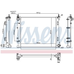 Radiateur Refroidissement Moteur Pour Fiat Panda 51934156 51939067