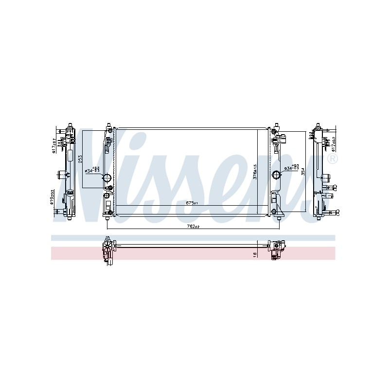 Radiateur Refroidissement Moteur Pour Toyota Suzuki Lexus 164000T370 1640037311