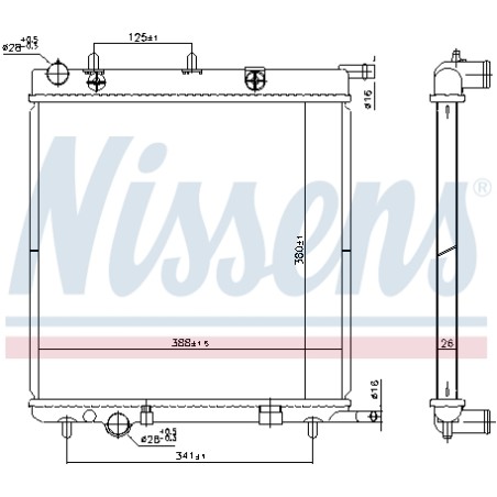 Radiateur Refroidissement Moteur Pour Peugeot 207 1007 Citroën C2 C3 I II