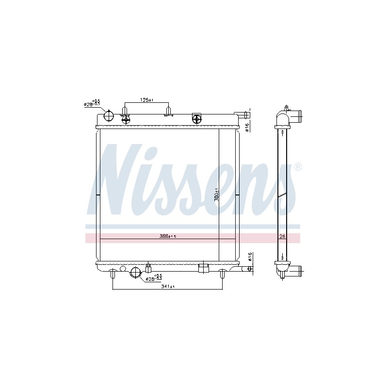 Radiateur Refroidissement Moteur Pour Peugeot 207 1007 Citroën C2 C3 I II