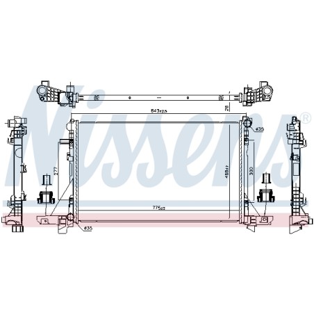 Radiateur Refroidissement Moteur Pour Renault Master III Nissan Interstar NV400