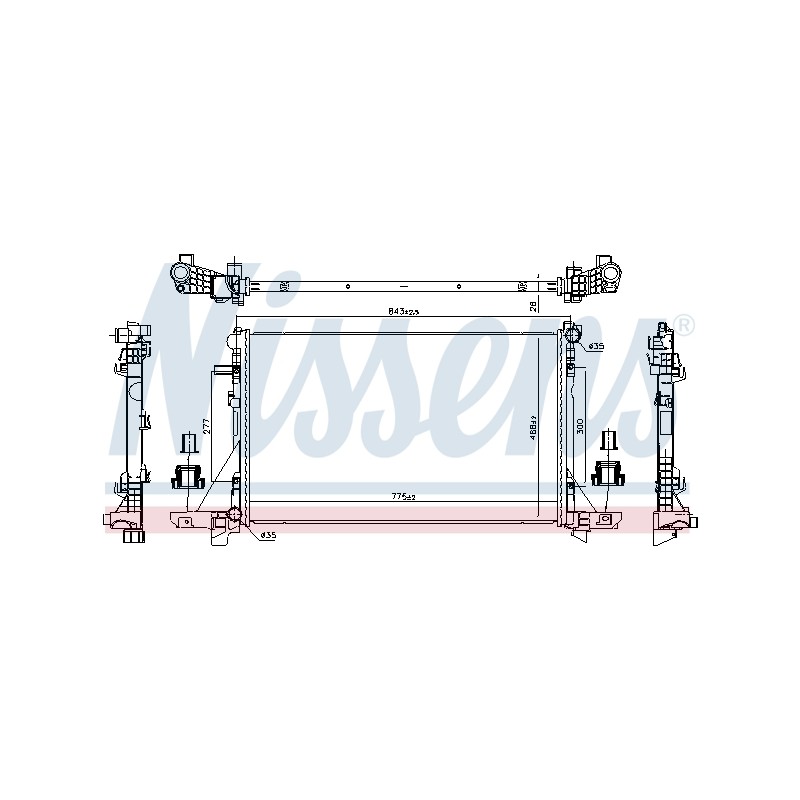 Radiateur Refroidissement Moteur Pour Renault Master III Nissan Interstar NV400