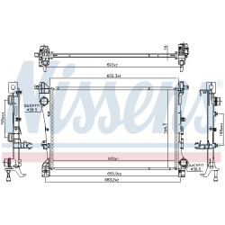 Radiateur Refroidissement Moteur Pour Fiat 500L 51887947 51963267
