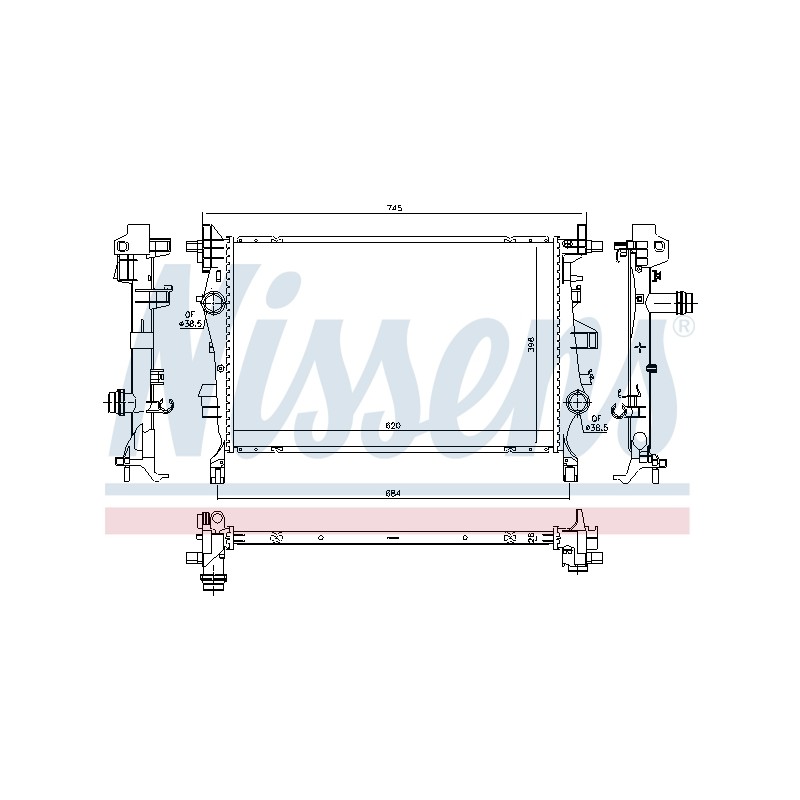 Radiateur Refroidissement Moteur Pour Fiat Alfa Romeo Jeep Compass 51965905