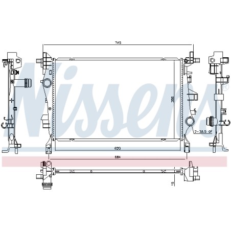 Radiateur Refroidissement Moteur Pour Fiat 500X Jeep Renegade SUV Van
