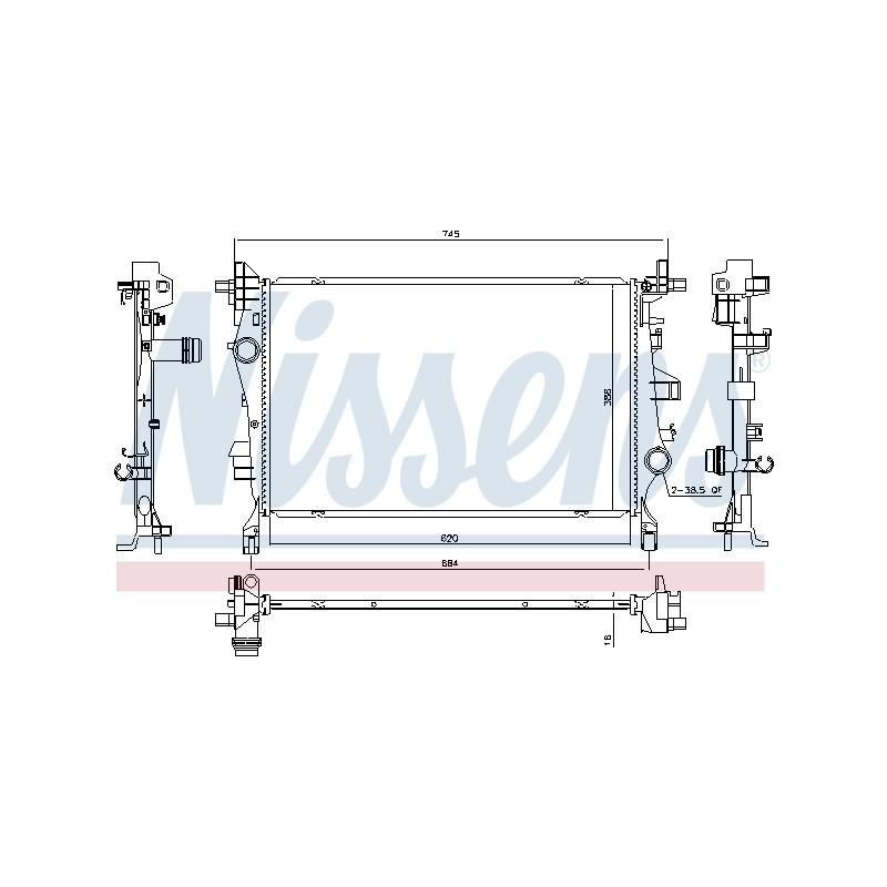 Radiateur Refroidissement Moteur Pour Fiat 500X Jeep Renegade SUV Van