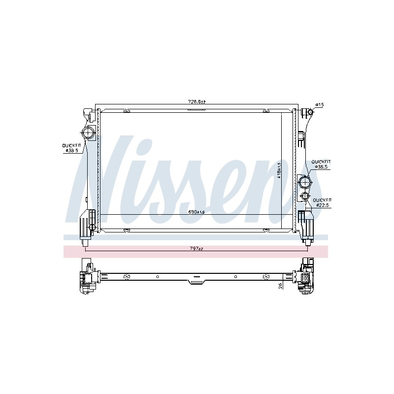 Radiateur Refroidissement Moteur Pour MERCEDES Classe V Marco Polo Camper Vito