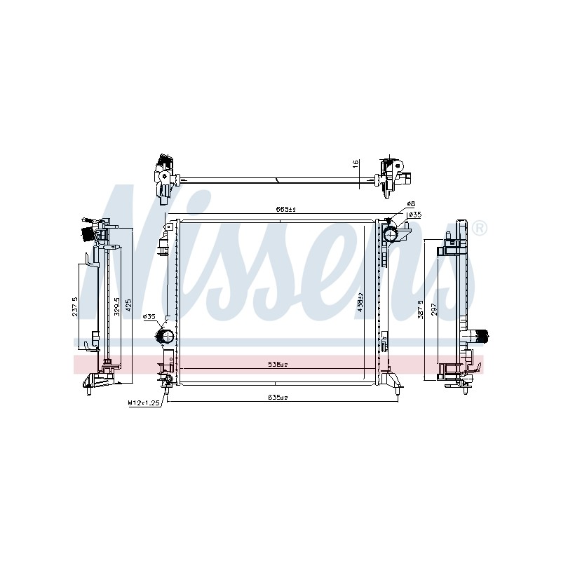 Radiateur Refroidissement Moteur Pour Renault Grand Scénic IV Megane 214108175R
