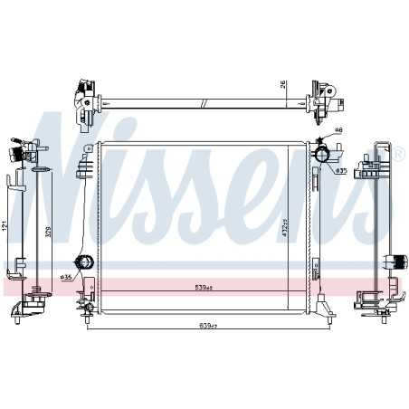 Radiateur Refroidissement Moteur Pour Renault Grand Scénic IV Megane 214108607R