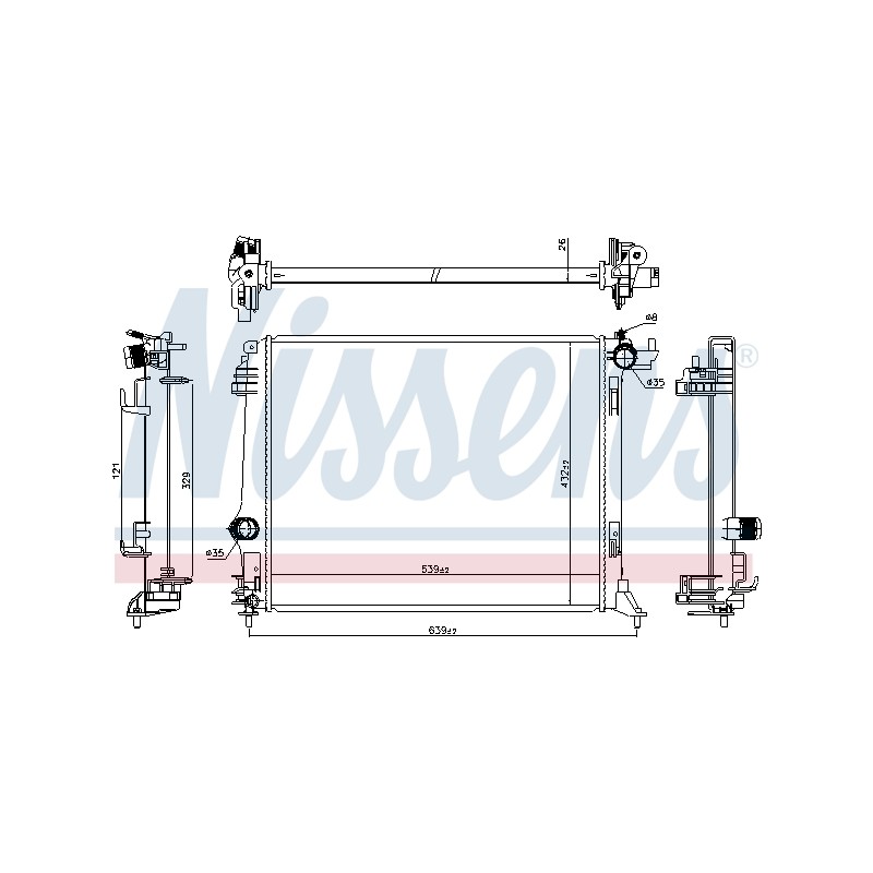 Radiateur Refroidissement Moteur Pour Renault Grand Scénic IV Megane 214108607R
